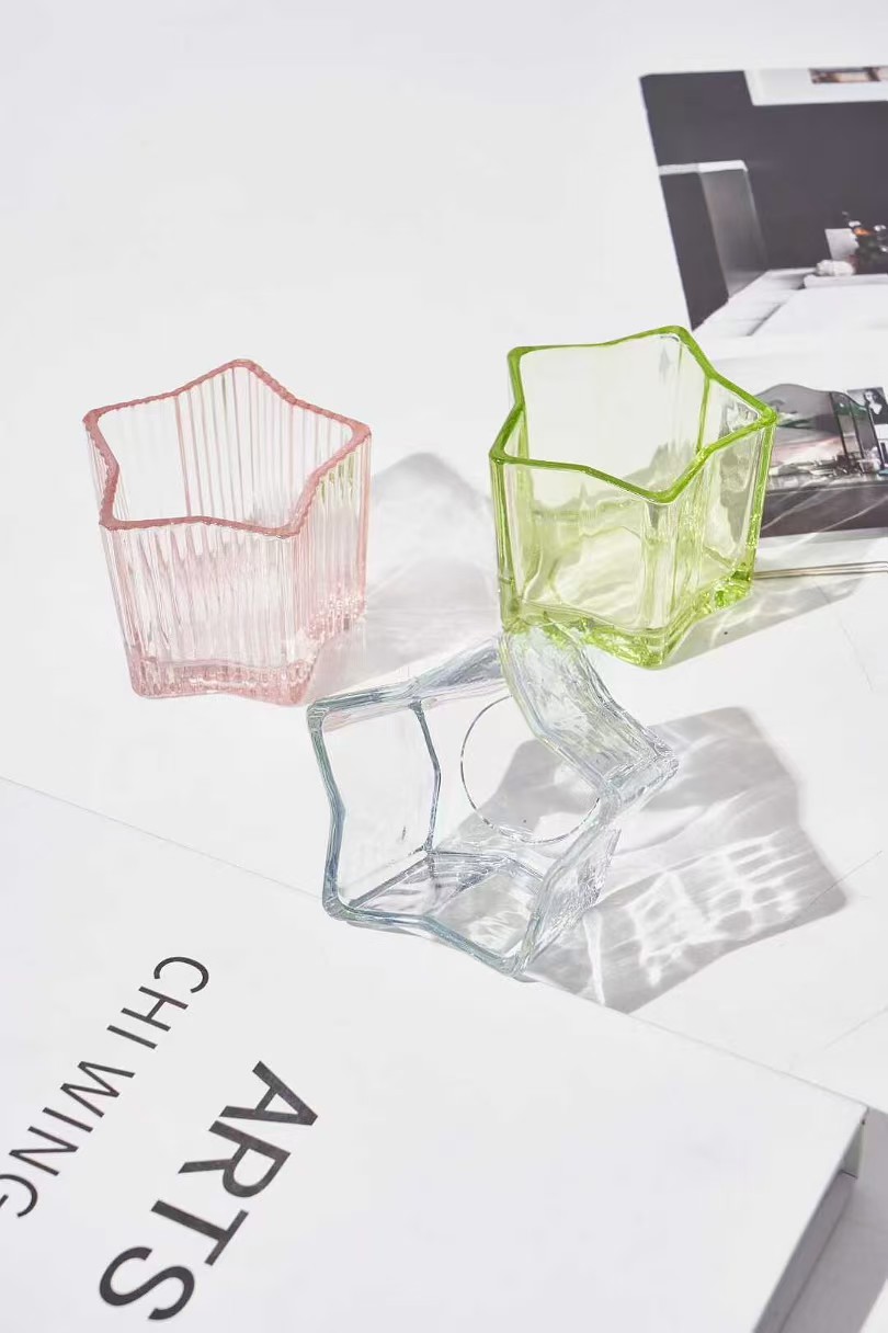 Star-shaped Glass Candle Holder